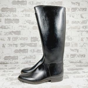 Kent Mustang Black Waterproof Slip On Rubber Tall Boots V430